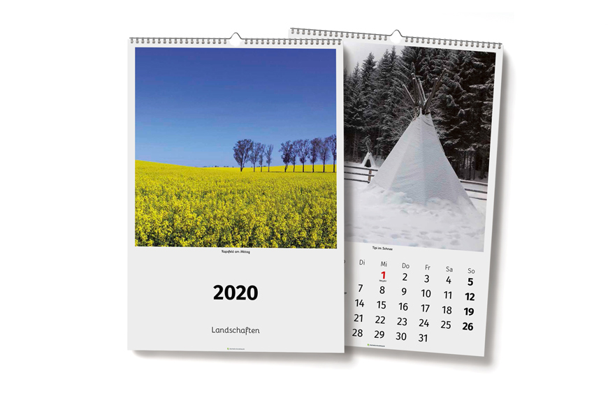 A3-Wandkalender (Kalendarium schwarz), hoch