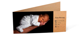 Geburtskarte „Recycling Papier“