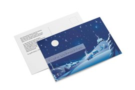 Weihnachtspostkarte „Winternacht“