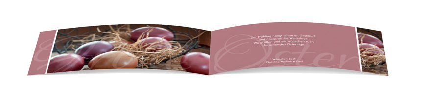 Ostergrußkarte „Ei rosé“