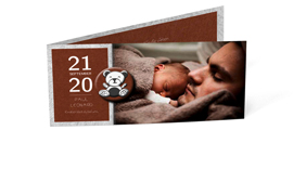 Geburtskarte „Teddy“