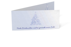 Firmen-Weihnachtskarte „Eiskristallbaum“