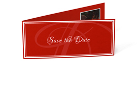 Save the Date „Rot mit Streifen“